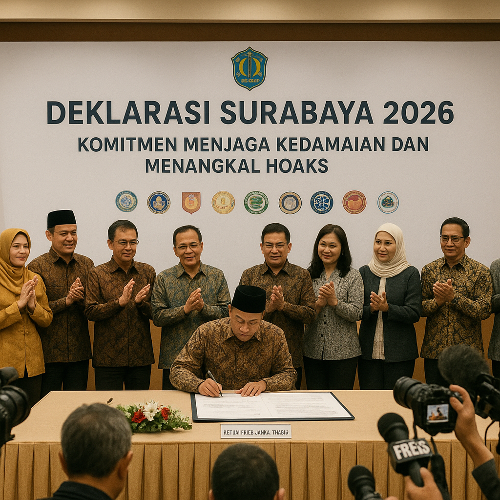 FKUB dan Ormas Jatim Deklarasi Komitmen Jaga Kedamaian dan Tangkal Hoaks