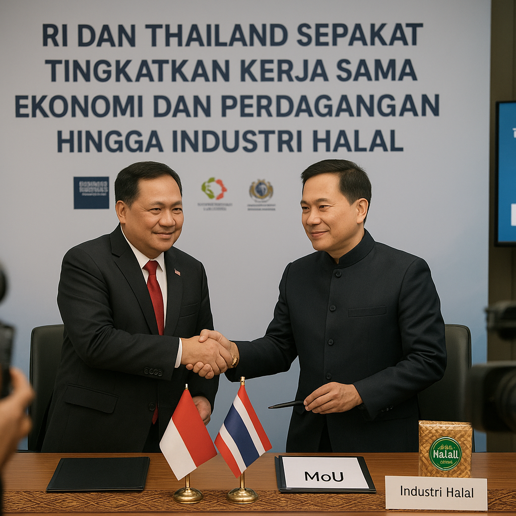 RI dan Thailand Sepakat Tingkatkan Kerja Sama Ekonomi dan Perdagangan Hingga Industri Halal