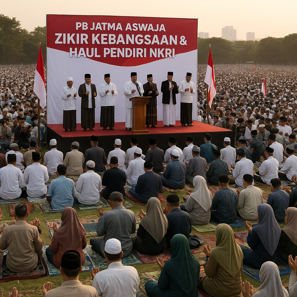 PB JATMA ASWAJA Gelar Zikir Kebangsaan dan Haul Pendiri NKRI, Diperkirakan 50 Ribu Jamaah Hadir