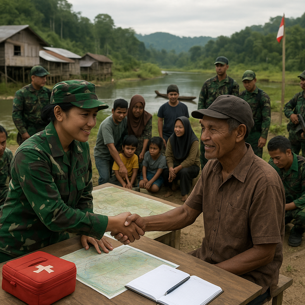TNI AD Gelar Latihan Bersama Masyarakat Perbatasan Perkuat Ketahanan Wilayah
