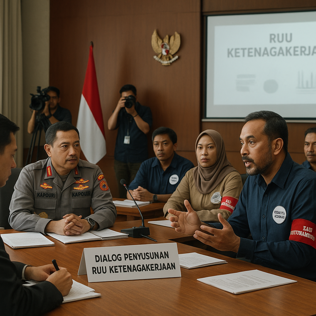 Jembatani Aspirasi Buruh, Kapolri Dukung Dialog Penyusunan RUU Ketenagakerjaan