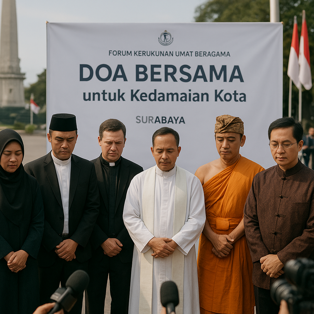Tokoh Lintas Agama di Surabaya Gelar Doa Bersama untuk Kedamaian Kota