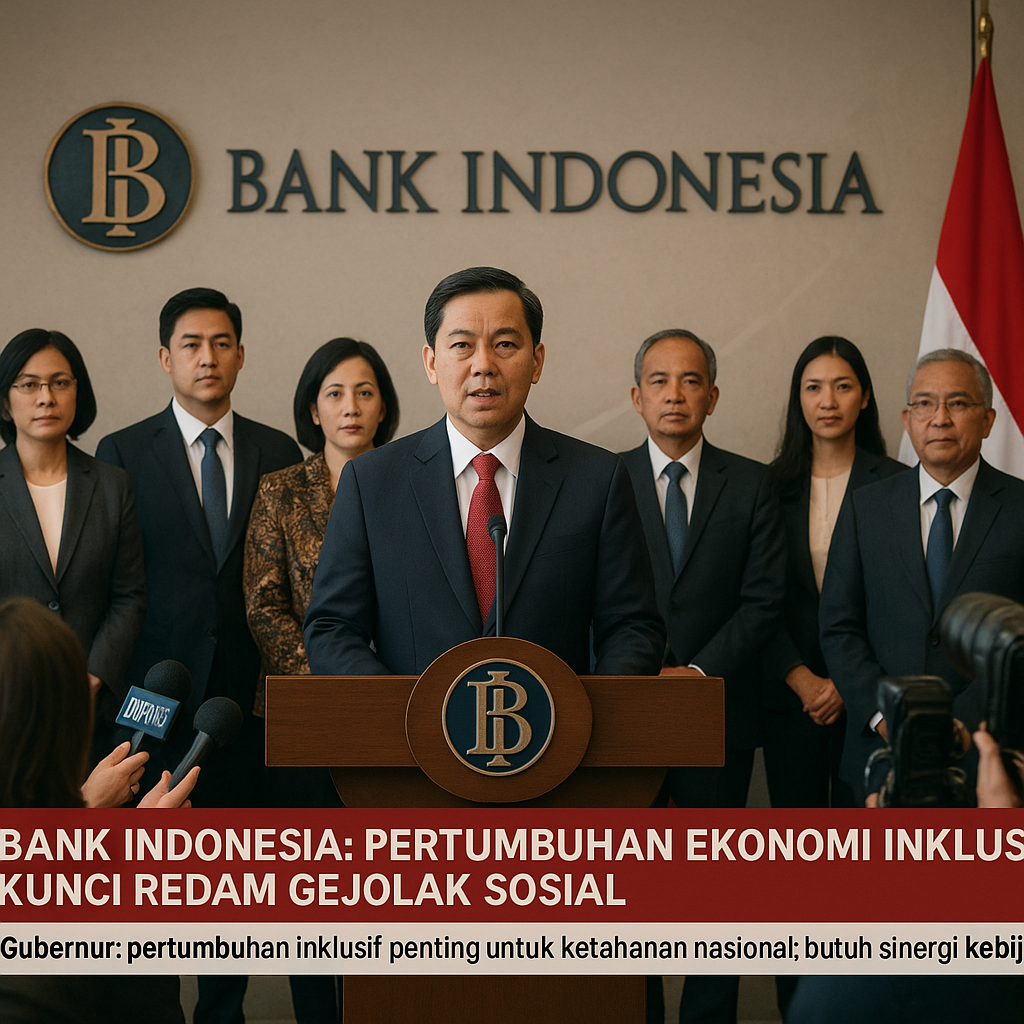 Bank Indonesia: Pertumbuhan Ekonomi Inklusif Kunci Redam Gejolak Sosial