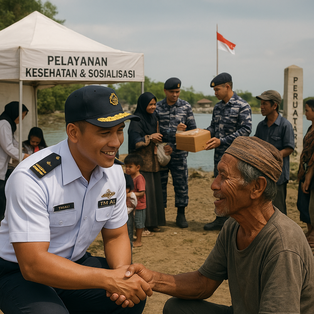 TNI AL Gelar Operasi Bhakti dan Sosialisasi di Perbatasan untuk Tingkatkan Rasa Aman Warga