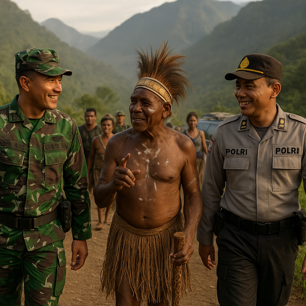 Patroli Bersama TNI-Polri dan Masyarakat Adat di Papua Perkuat Keamanan dan Dialog