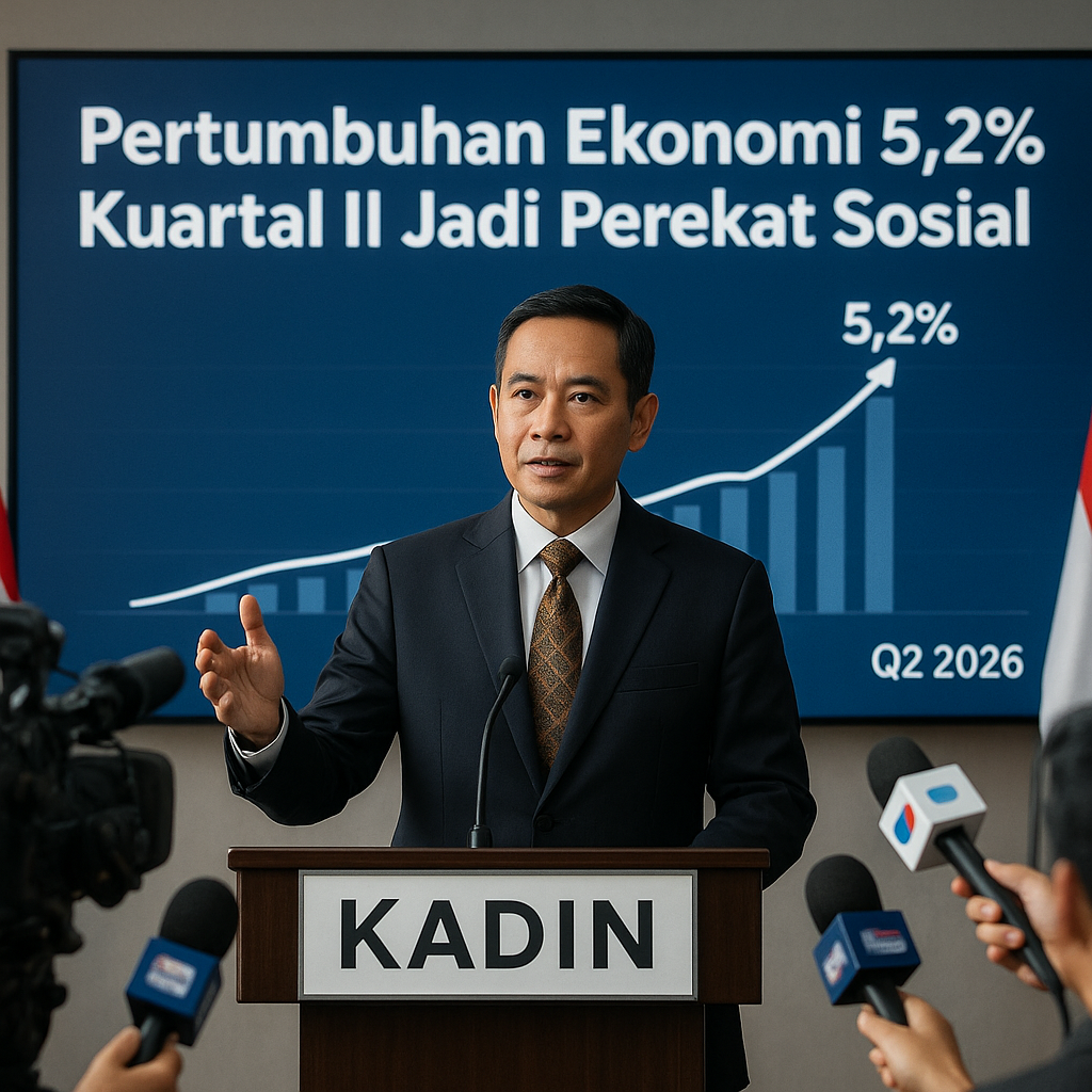 Kadin: Pertumbuhan Ekonomi 5,2% Kuartal II Jadi Perekat Sosial di Tengah Gejolak