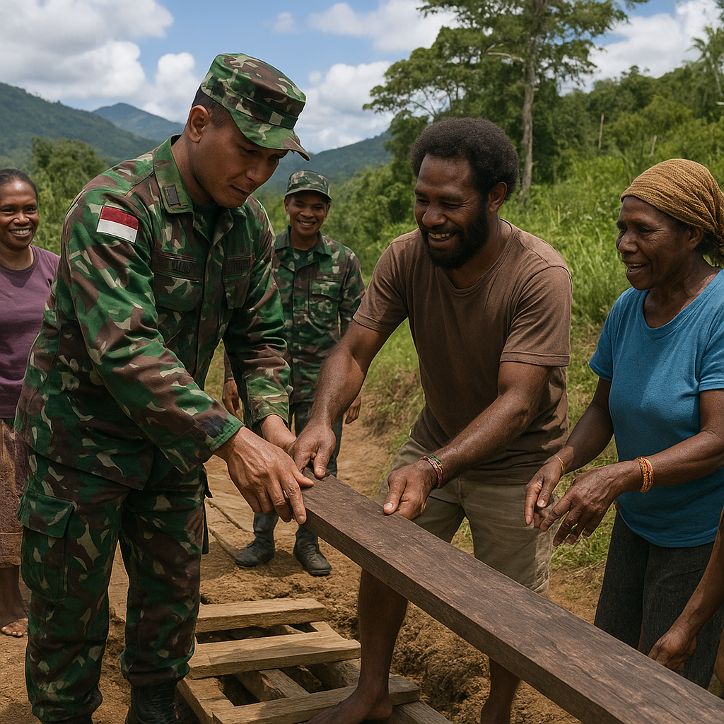 TNI Perkuat Program TMMD di Papua, Fokus pada Pembangunan dan Pendekatan Sosial