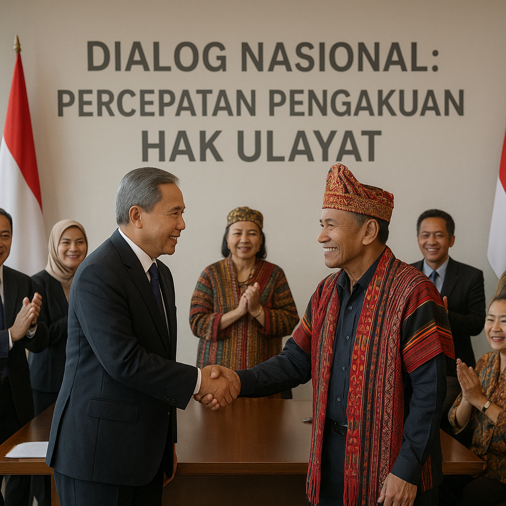 Pemerintah dan Kelompok Masyarakat Adat Sepakati Dialog Nasional untuk Percepatan Pengakuan Hak Ulayat