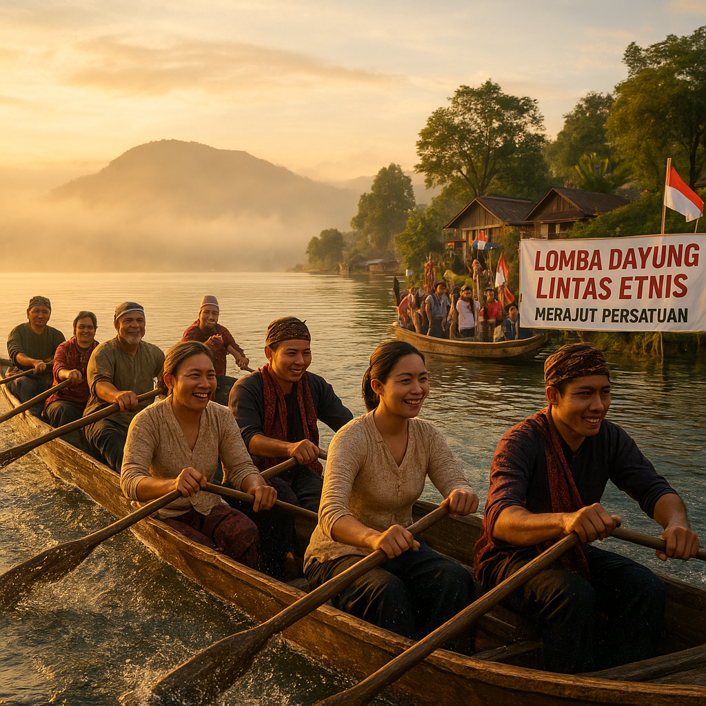 Lomba Dayung Lintas Etnis di Danau Toba: Ajang Merajut Persatuan