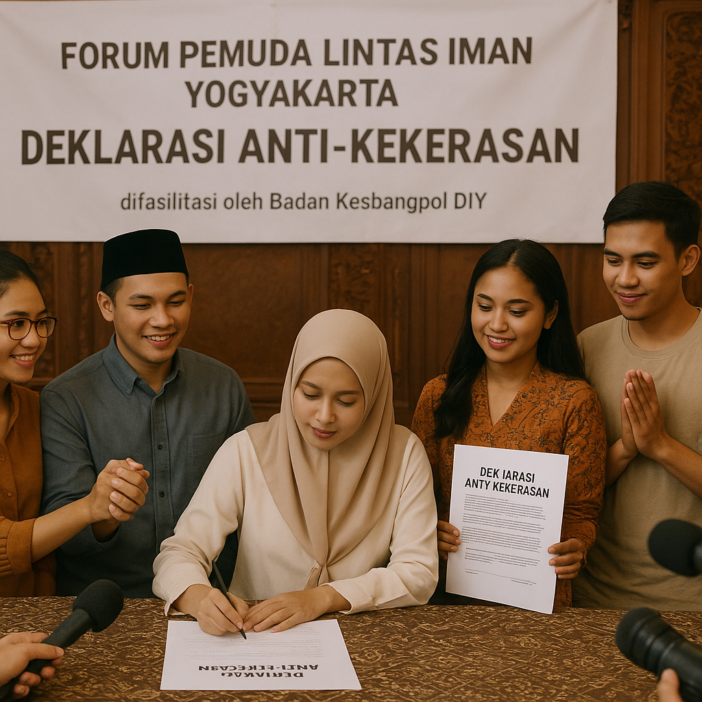 Forum Pemuda Lintas Iman di Yogyakarta Sepakati Deklarasi Anti-Kekerasan