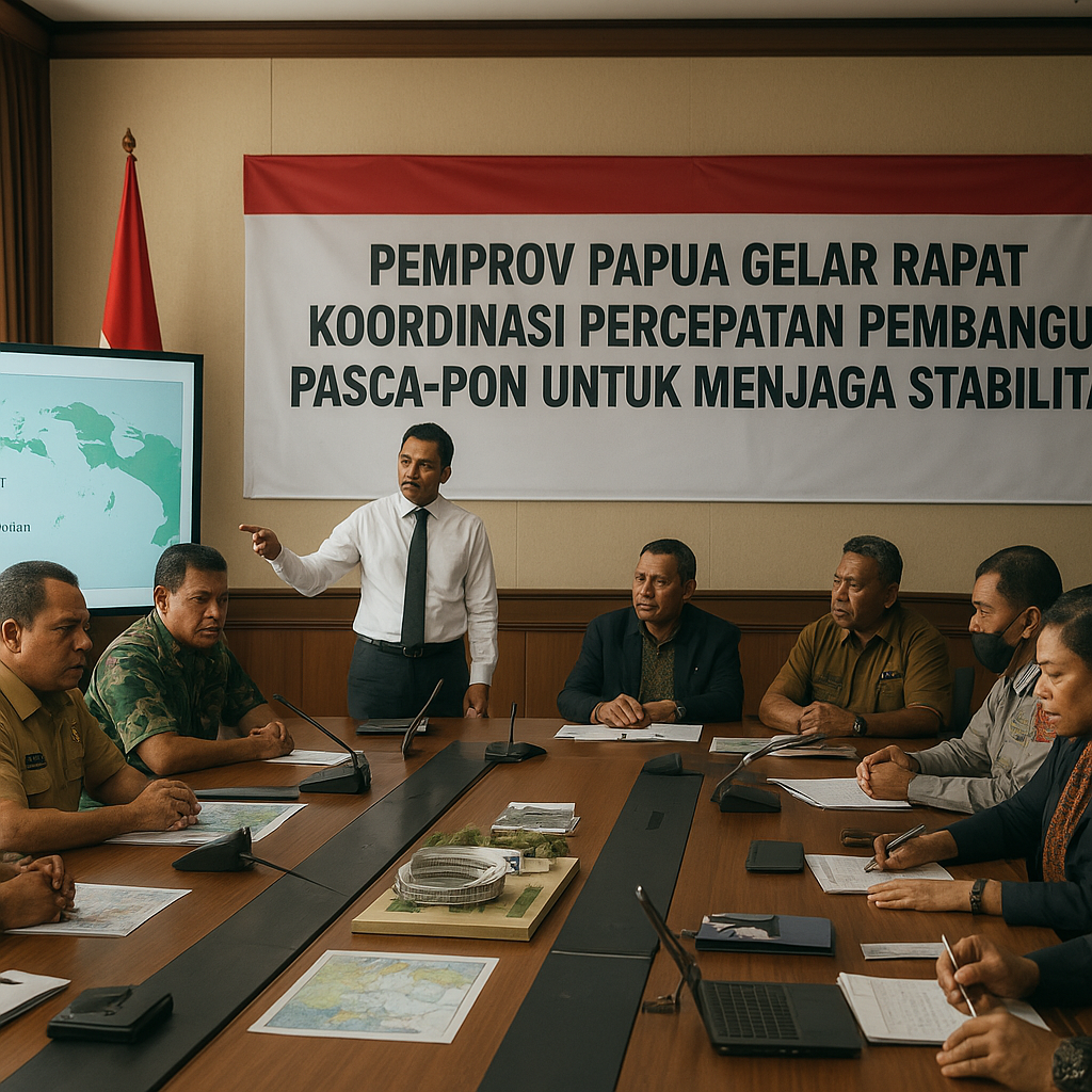 Pemprov Papua Gelar Rapat Koordinasi Percepatan Pembangunan Pasca-PON untuk Menjaga Stabilitas