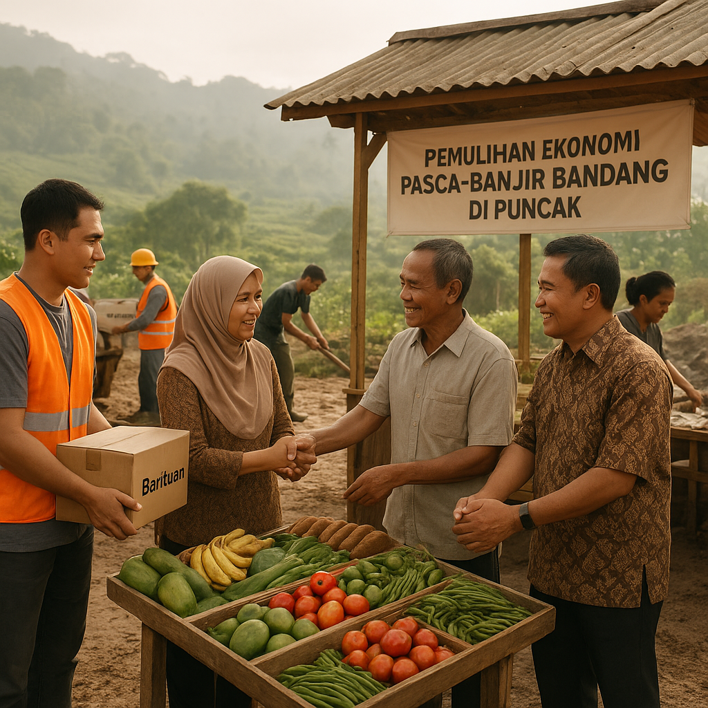 Pemulihan Ekonomi Pasca-Banjir Bandang di Puncak Diharapkan Jadi Contoh Rekonsiliasi