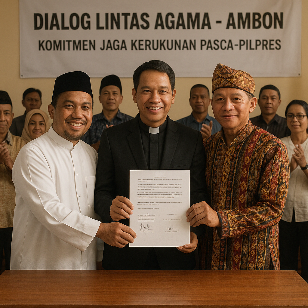 Tokoh Lintas Agama di Ambon Gelar Dialog, Komit Jaga Kerukunan Pasca-Pilpres