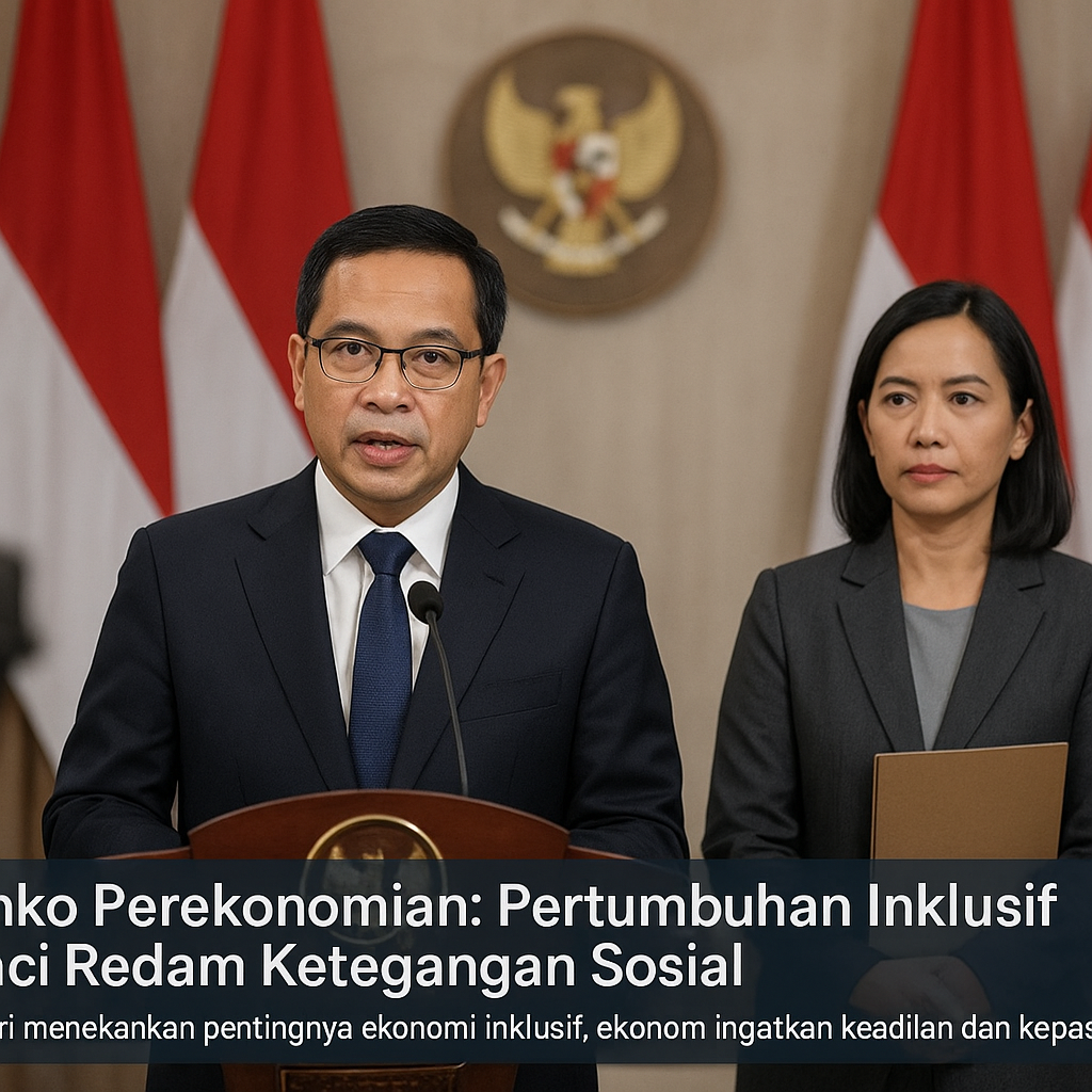Menko Perekonomian: Pertumbuhan Inklusif Kunci Redam Ketegangan Sosial