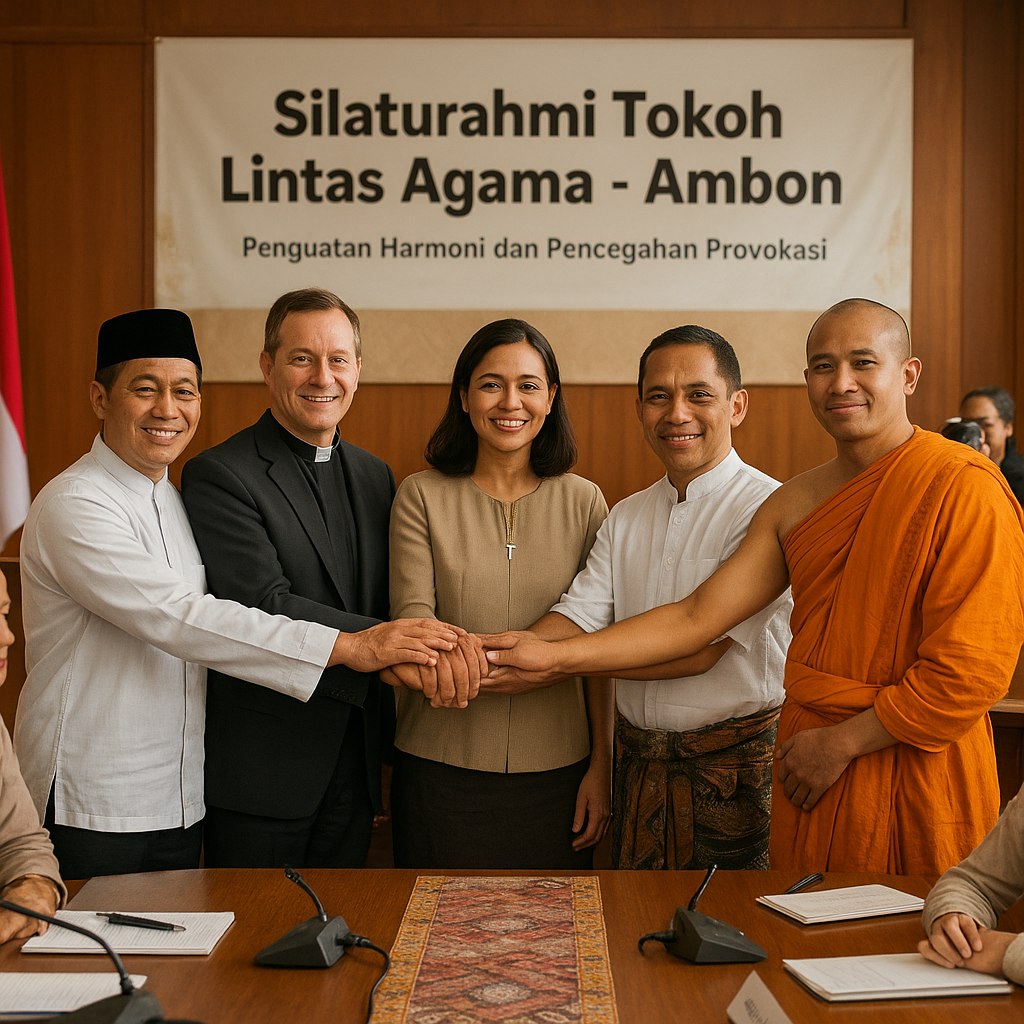 Tokoh Lintas Agama di Ambon Gelar Silaturahmi, Perkuat Komitmen Jaga Kerukunan