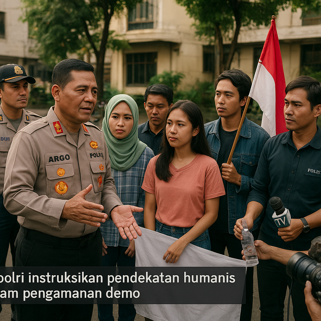 Kapolri Instruksikan Jajarannya Tingkatkan Pendekatan Humanis dalam Pengamanan Demo