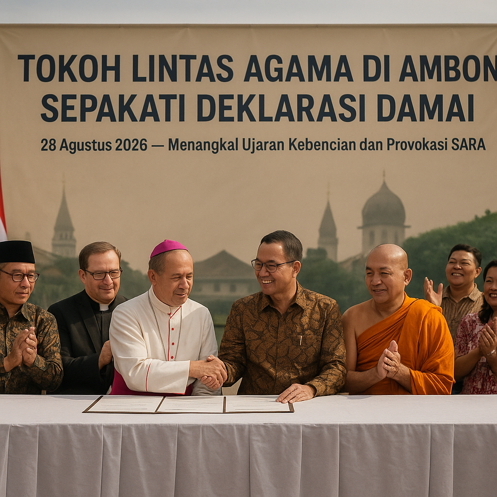 Tokoh Lintas Agama di Ambon Sepakati Deklarasi Damai