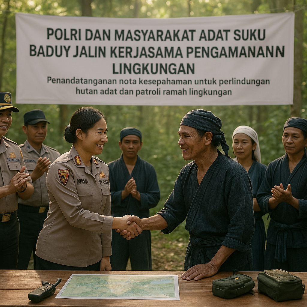 Polri dan Masyarakat Adat Suku Baduy Jalin Kerjasama Pengamanan Lingkungan
