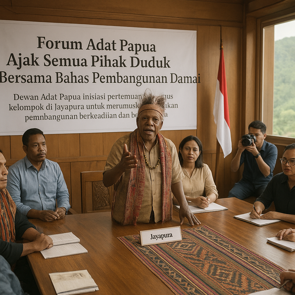Forum Adat Papua Ajak Semua Pihak Duduk Bersama Bahas Pembangunan Damai