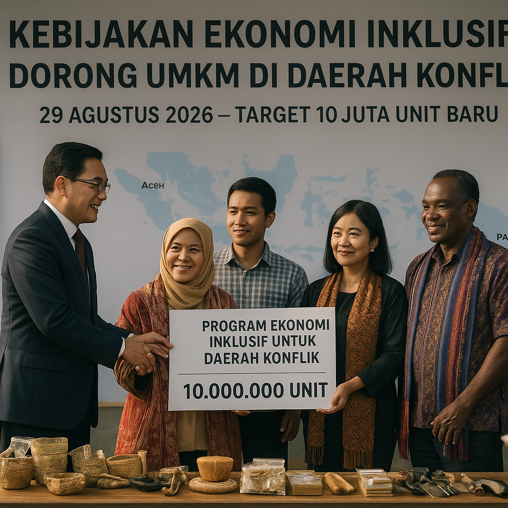 Kebijakan Ekonomi Inklusif Dorong UMKM di Daerah Konflik, Pemerintah Targetkan 10 Juta Unit Baru