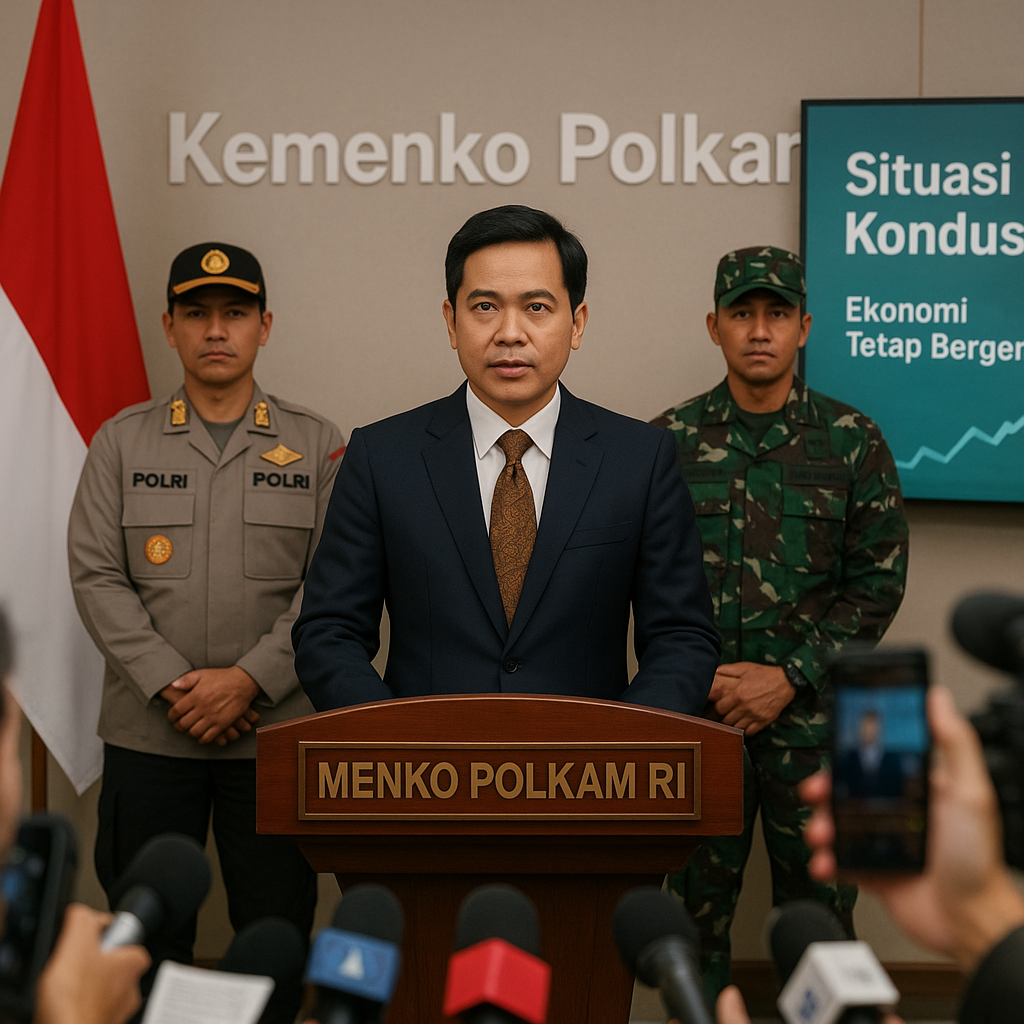 Menko Polkam Pastikan Situasi Kondusif, Imbau Pelaku Ekonomi Tetap Bergerak