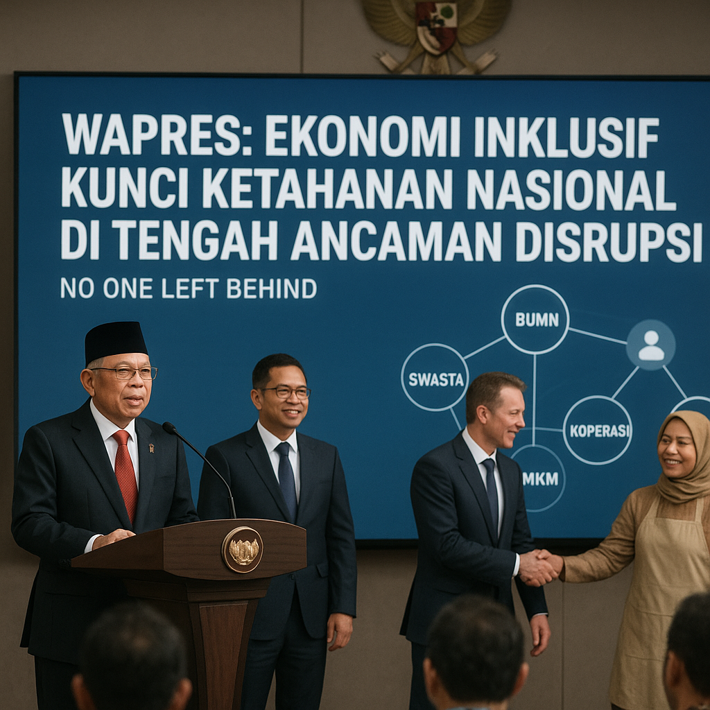Wapres: Ekonomi Inklusif Kunci Ketahanan Nasional di Tengah Ancaman Disrupsi
