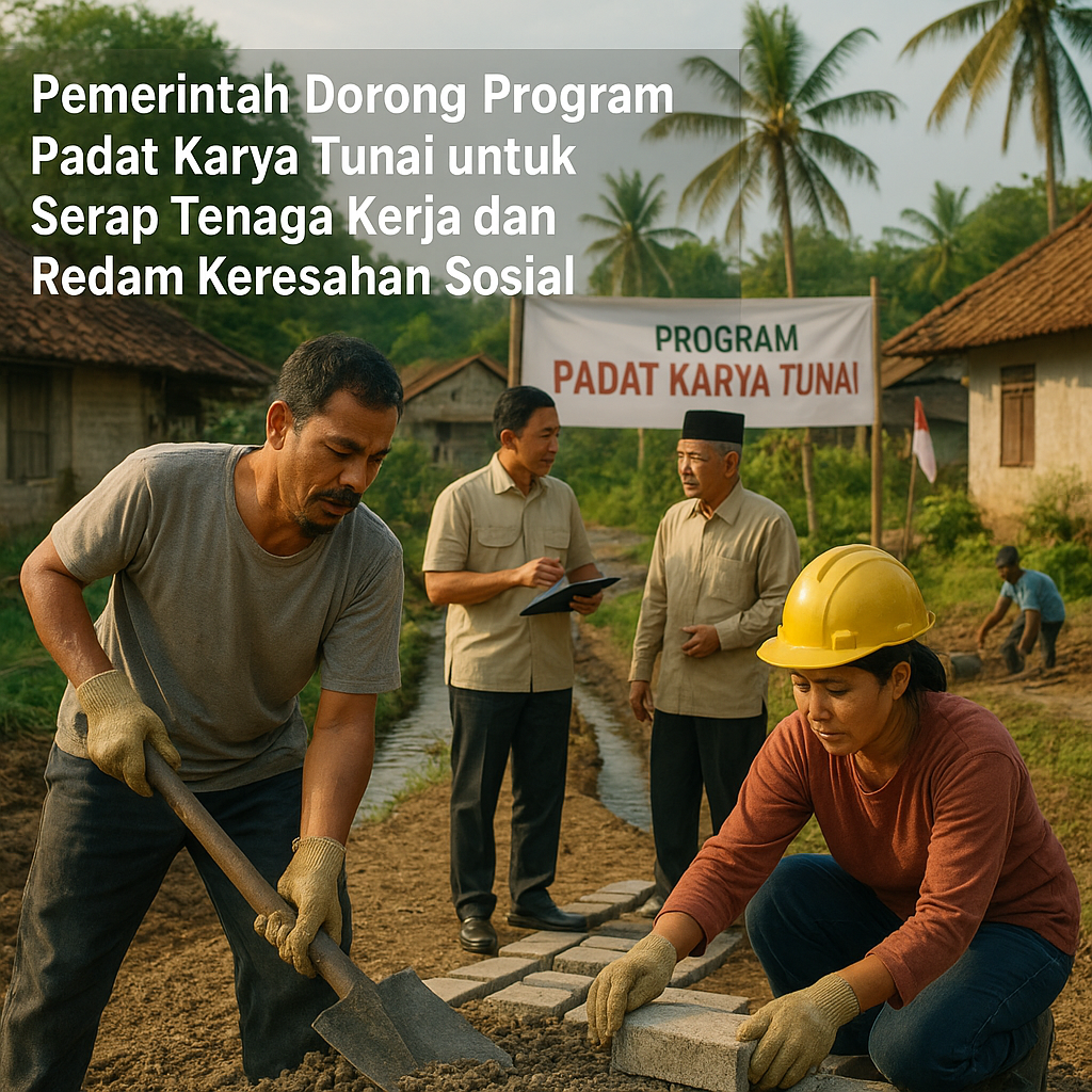 Pemerintah Dorong Program Padat Karya Tunai untuk Serap Tenaga Kerja dan Redam Keresahan Sosial