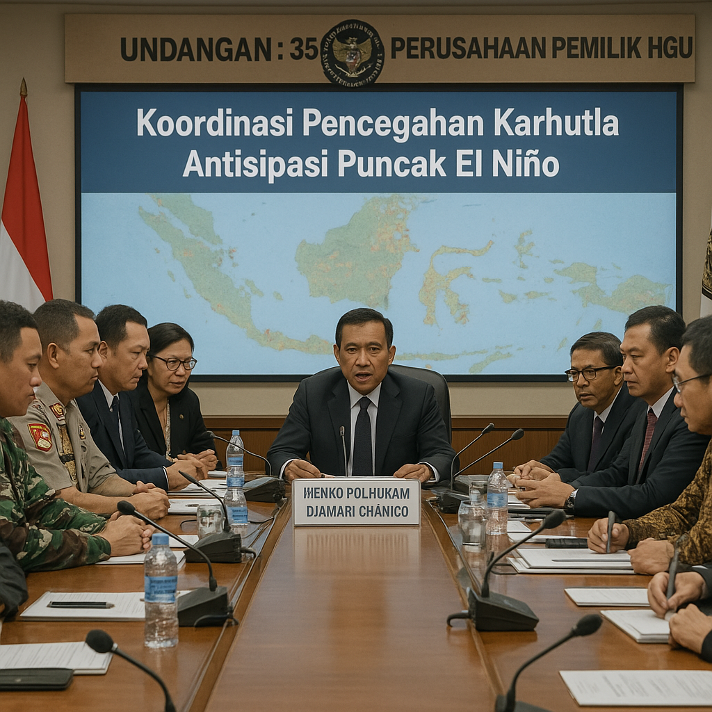 Menko Djamari Undang 358 Perusahaan Pemilik HGU Bahas El Nino