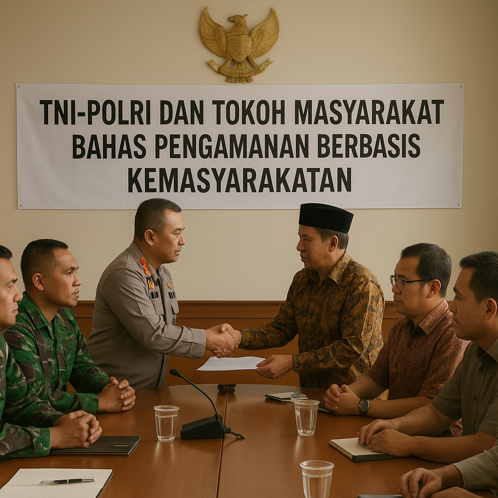 TNI-Polri dan Tokoh Masyarakat Bahas Pengamanan Berbasis Kemasyarakatan