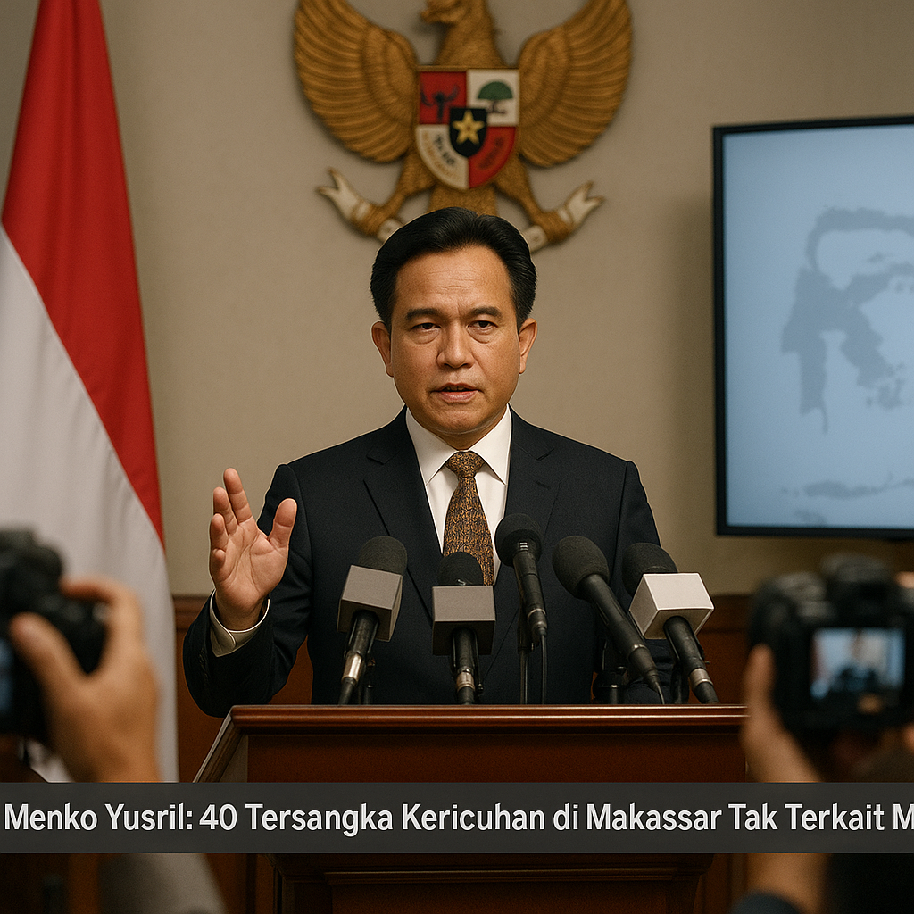 Menko Yusril Sebut 40 Tersangka Kericuhan di Makassar Tak Terkait Makar