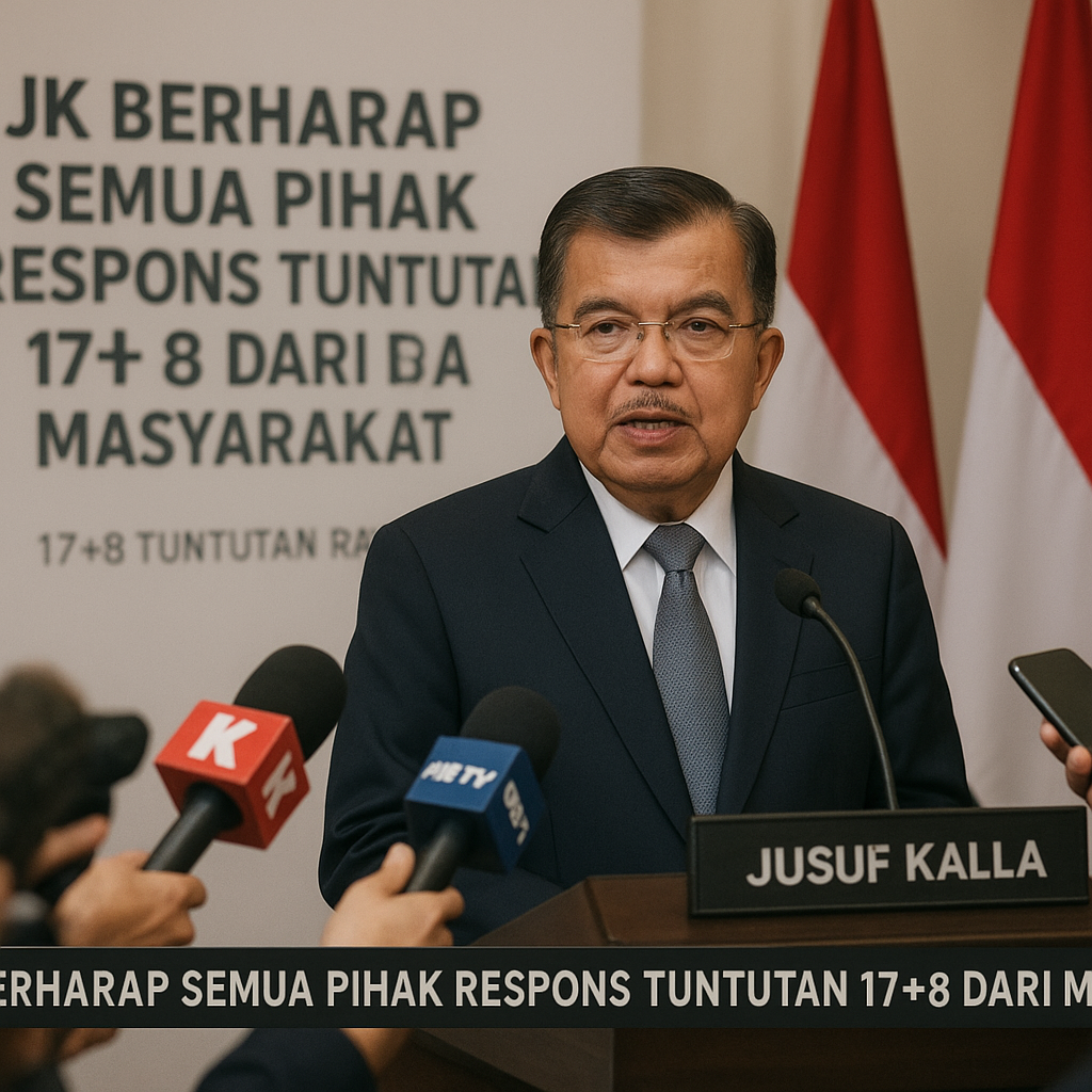 JK Berharap Semua Pihak Respons Tuntutan 17+8 dari Masyarakat