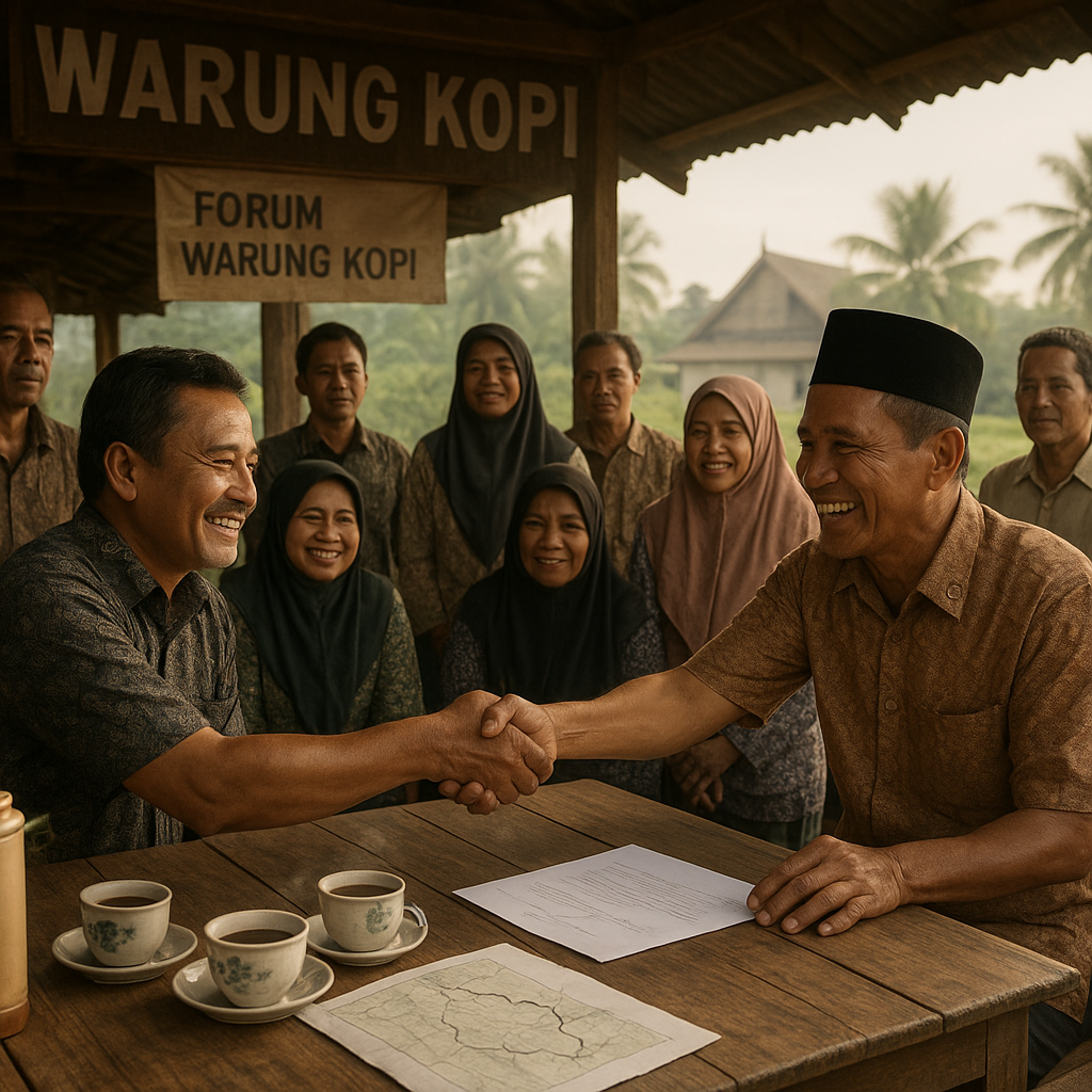 Saling Berbagi Cerita: Forum Warung Kopi Rukunkan Warga Dua Desa di Aceh