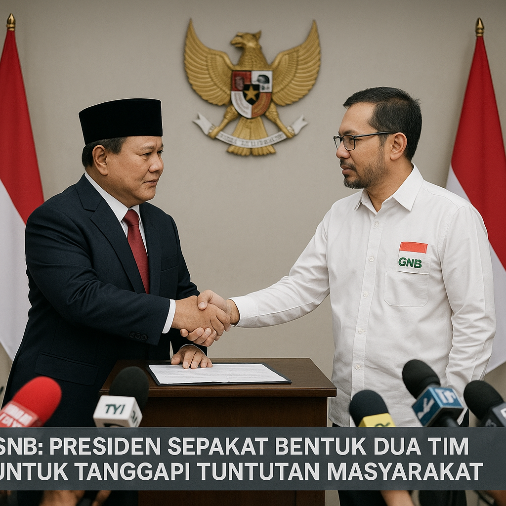 GNB: Presiden Sepakat Bentuk Dua Tim untuk Tanggapi Tuntutan Masyarakat