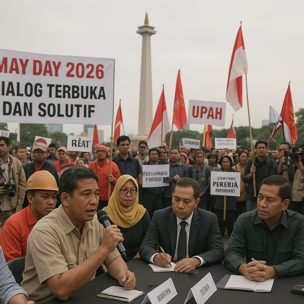Dialog Terbuka dan Solutif Warnai Peringatan May Day 2026 di Monas