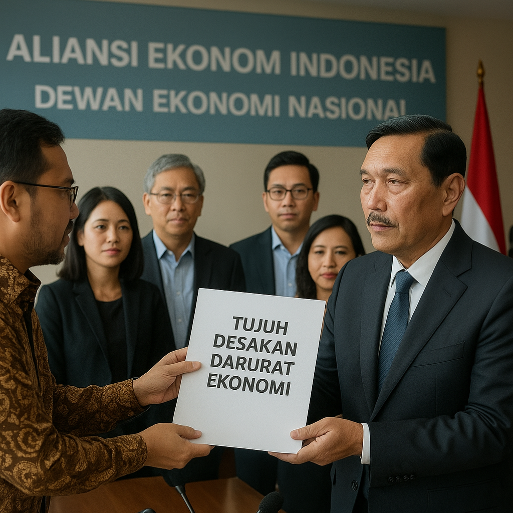 Aliansi Ekonom Indonesia Ajukan Tujuh Desakan, Luhut Janji Evaluasi Kebijakan Ekonomi Nasional