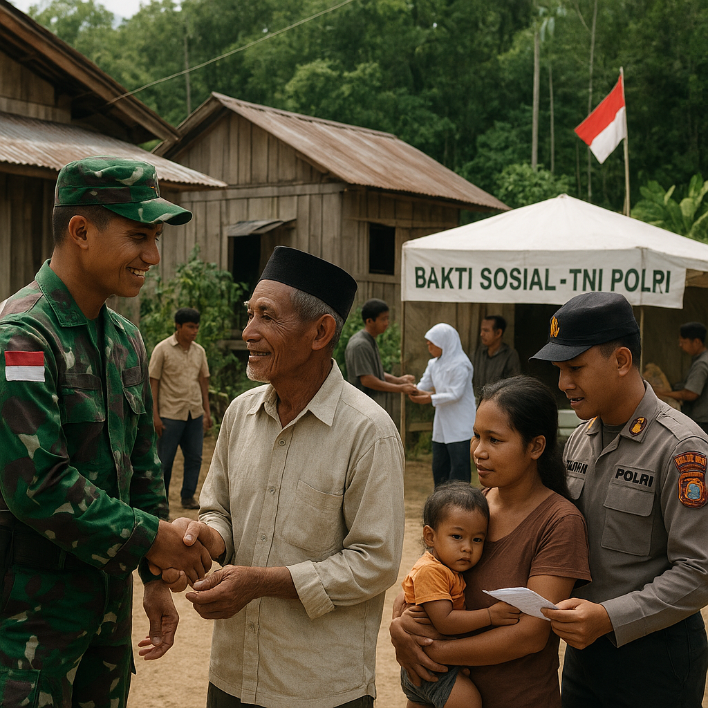 Pendekatan Humanis Personel TNI-Polri di Perbatasan Mengurangi Potensi Konflik