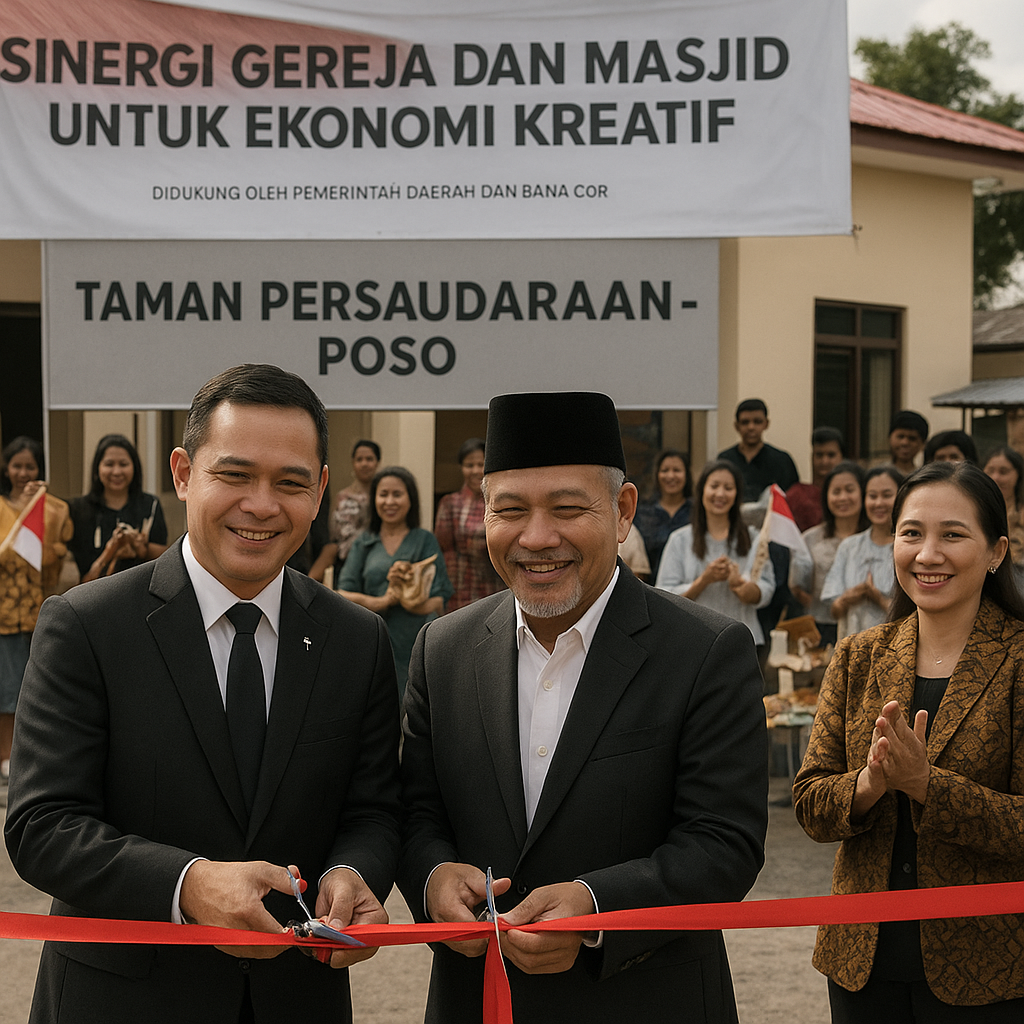 Gereja dan Masjid di Poso Kolaborasi Bangun Pusat Ekonomi Kreatif, Redam Sentimen