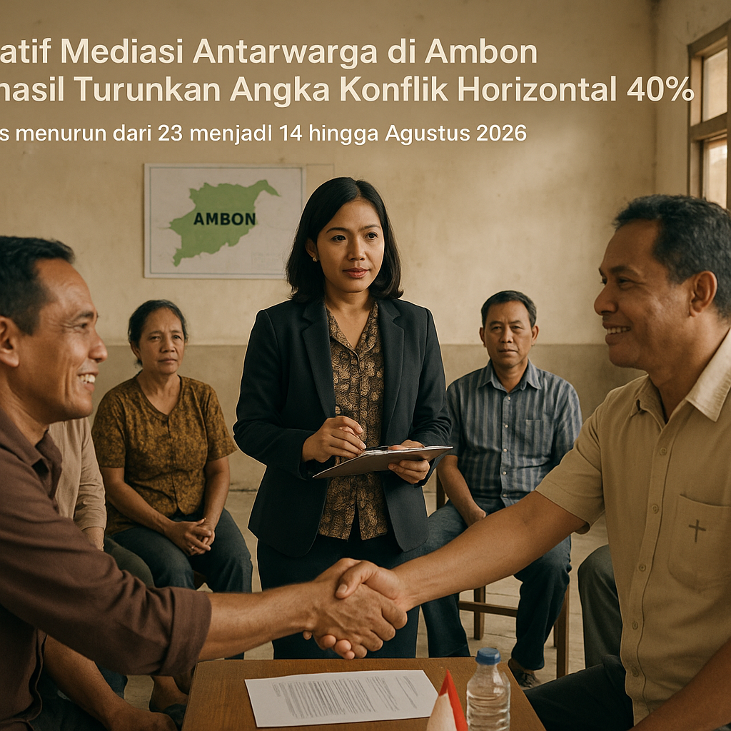 Inisiatif Mediasi Antarwarga di Ambon Berhasil Turunkan Angka Konflik Horizontal 40%