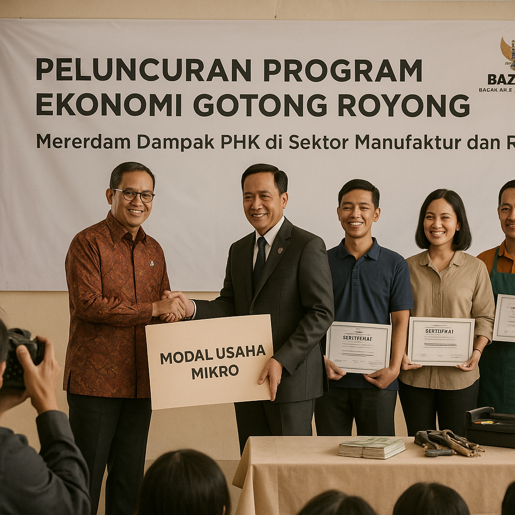 Kementerian Sosial dan Baznas Luncurkan Program Ekonomi Gotong Royong untuk Redam Dampak PHK