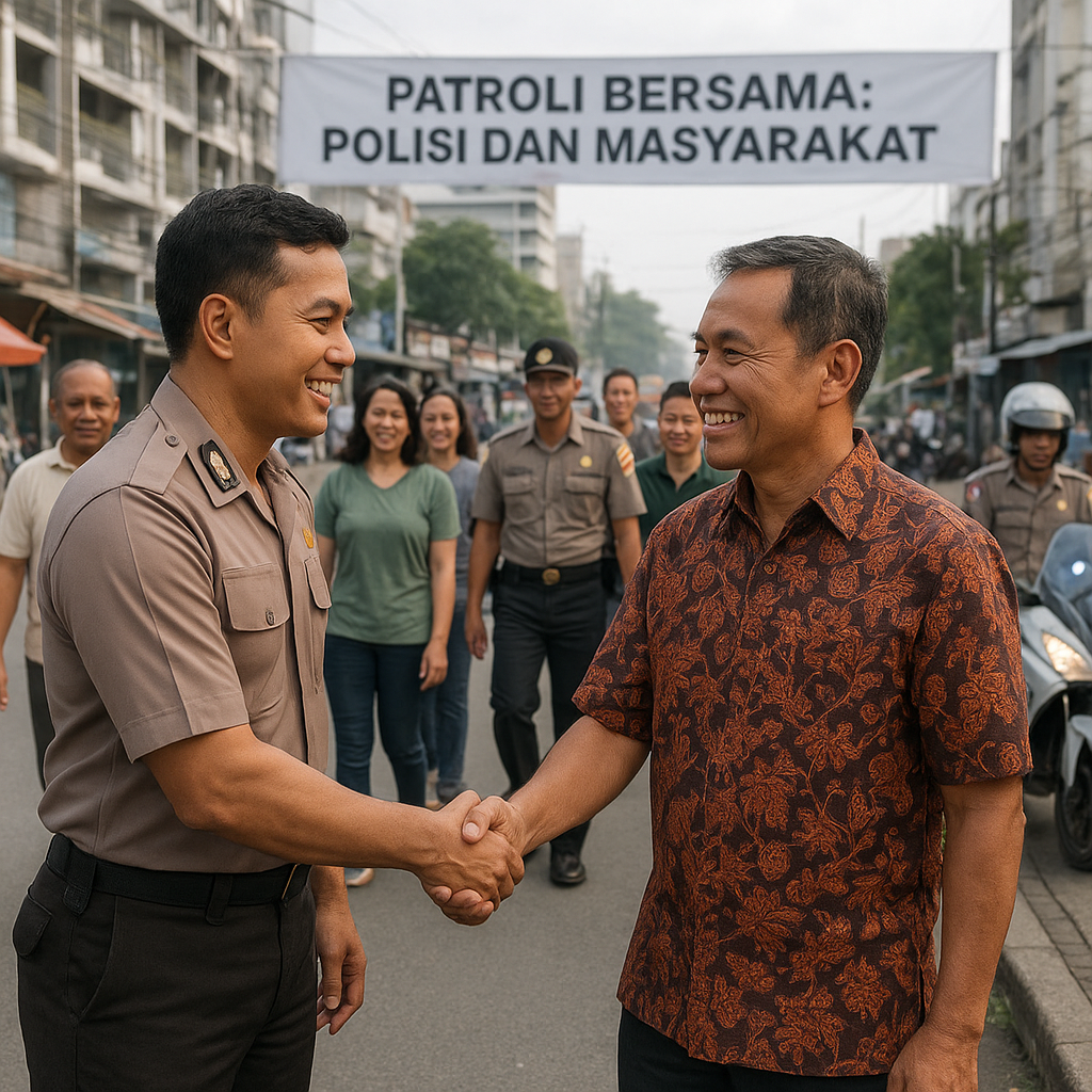 Kepolisian dan Masyarakat Gelar Patroli Bersama untuk Ciptakan Rasa Aman