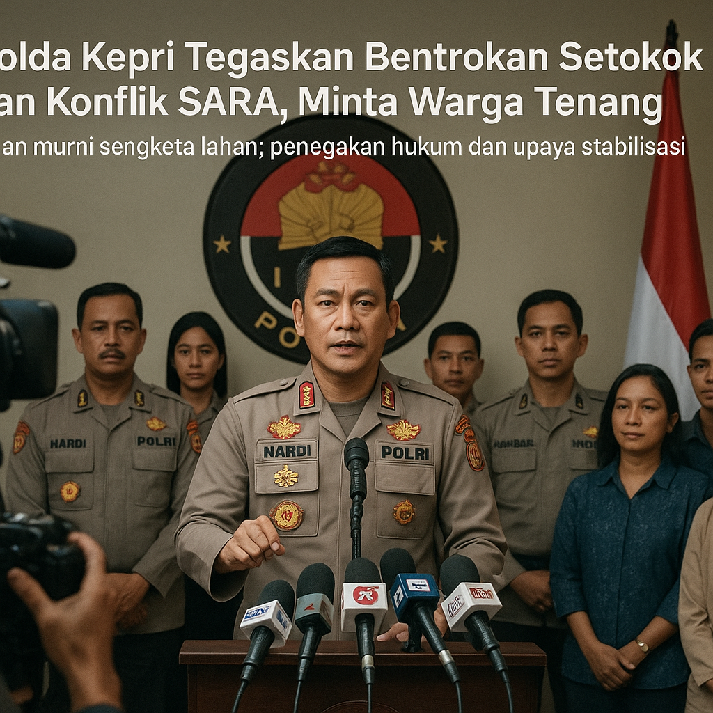 Kapolda Kepri Tegaskan Bentrokan Setokok Bukan Konflik SARA, Minta Warga Tenang