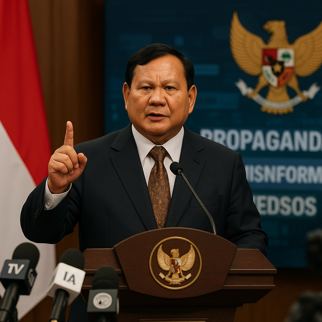Prabowo Soroti Ancaman Propaganda Medsos yang Ingin Memecah Bangsa