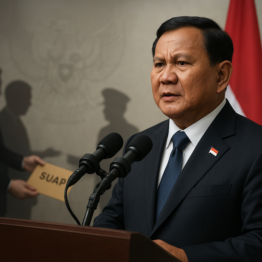 Prabowo Sentil Elit Sogok Jenderal hingga Menteri Buat Rusak Demokrasi