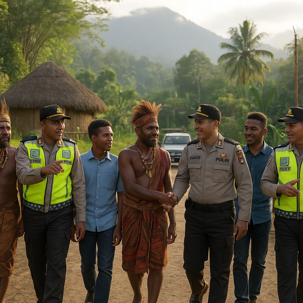 Polisi dan Masyarakat Adat Papua Sepakati Patroli Bersama