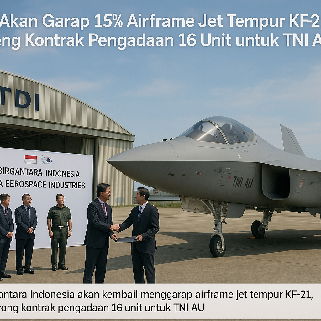 PTDI Akan Garap 15% Airframe Jet Tempur KF-21, Dorong Kontrak Pengadaan 16 Unit untuk TNI AU