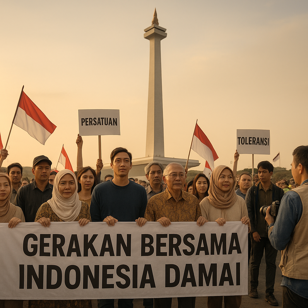 Gerakan Bersama Indonesia Damai Serukan Persatuan di Monas