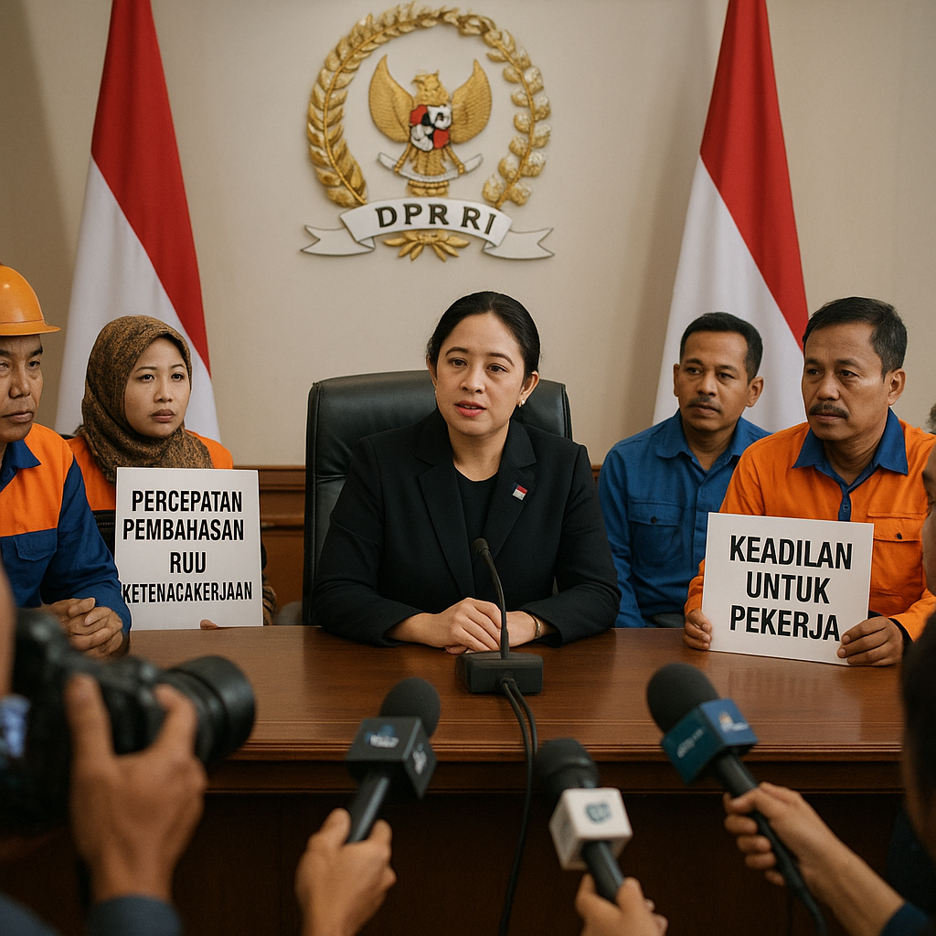 Puan Maharani Respon Tuntutan Buruh soal RUU Ketenagakerjaan