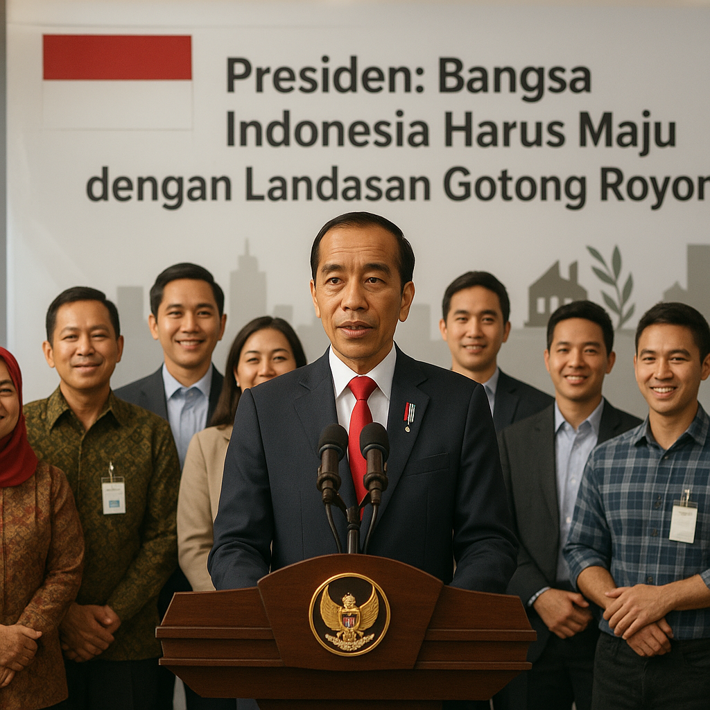 Presiden: Bangsa Indonesia Harus Maju dengan Landasan Gotong Royong