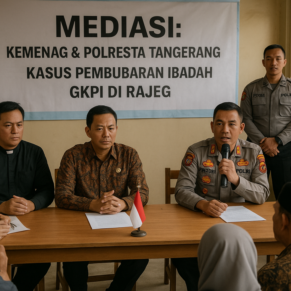 Kemenag dan Polresta Tangerang Mediasi Massa Bersenjata yang Bubarkan Ibadah GKPI di Rajeg