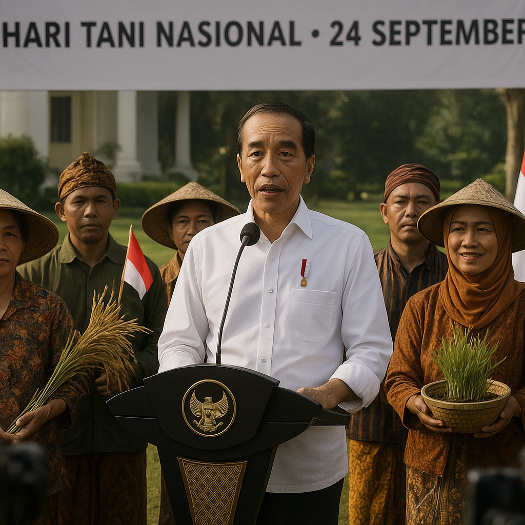 Presiden Ajak Semua Pihak Perkuat Persatuan di Hari Tani Nasional